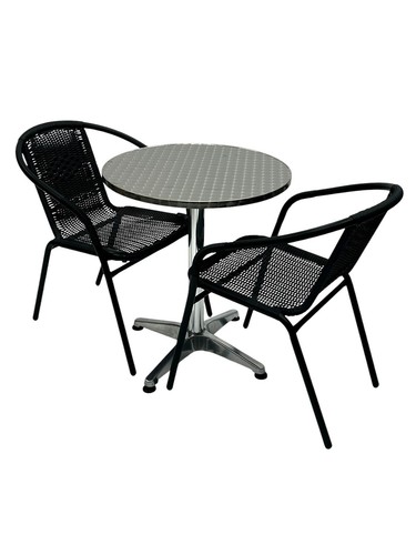 Garden bistro set 2 black - set,
