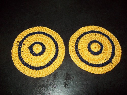 Handmade crochet coasters - x,