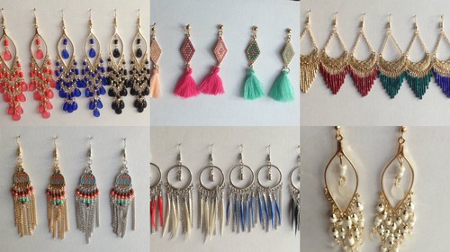 Boho style jewellery earrings - boho,