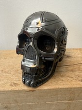Skull Bust Head Prop Curio Design Clinic Techno Head Skull Metallic Rare 2.5kg 