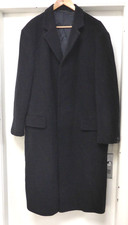 Hammersley Overcoat Wool Cashmere Long Coat Black Mens 50 Inch Chest