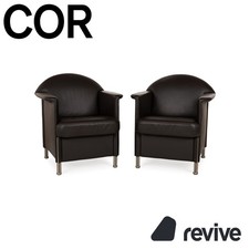 Cor Logo Leather Armchair Set
