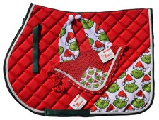 Grinch White Horse Saddle Pad