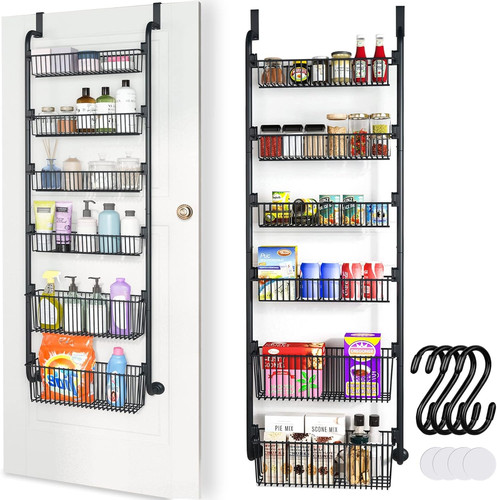 Over wood door pantry storage - over,