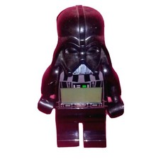 Lego Star Wars DARTH VADER Digital Alarm Clock Black 10in tALL Tested Works
