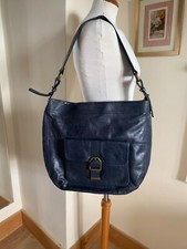 Autograph Marks & Spencer Large  Navy Leather Bag