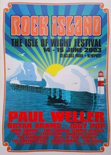 ISLE OF WIGHT FESTIVAL 2003 A3 POSTER BRYAN ADAMS PAUL WELLER COUNTING CROWS 
