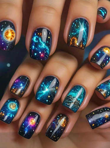 24pcs shiny navy - shiny, sky