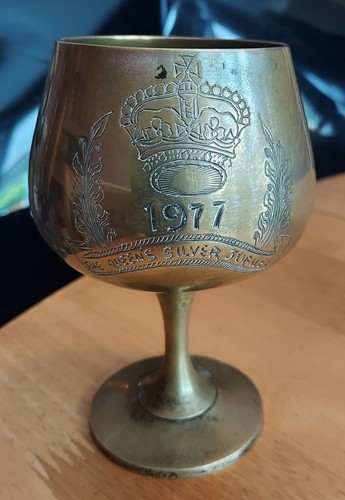 Vintage 1977 brass silver - vintage,