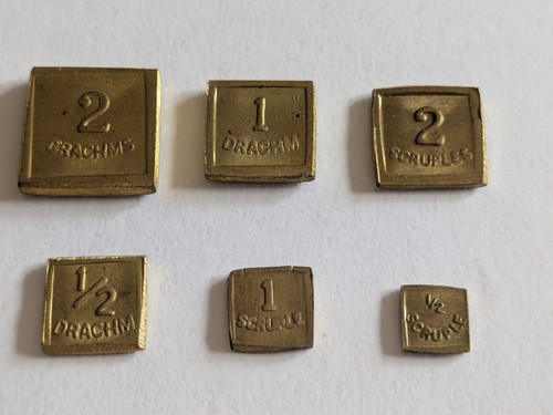 Vintage apothecary weights - 6,