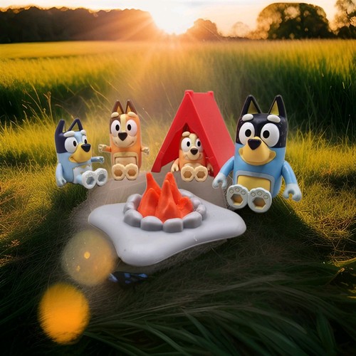 Bluey friends camping - bluey,