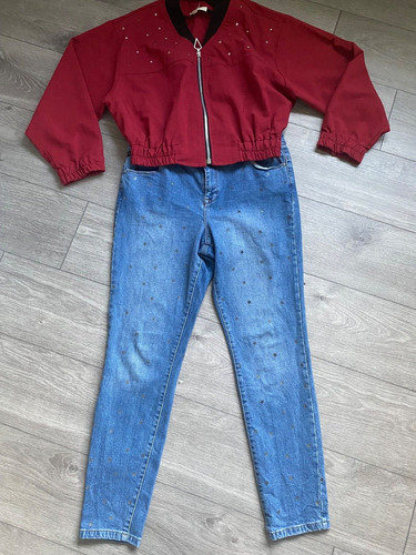 Fab blue jeans with gold - blue,