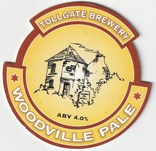 USED PUMP CLIP FRONT - TOLLGATE BREWERY - WOODVILLE PALE