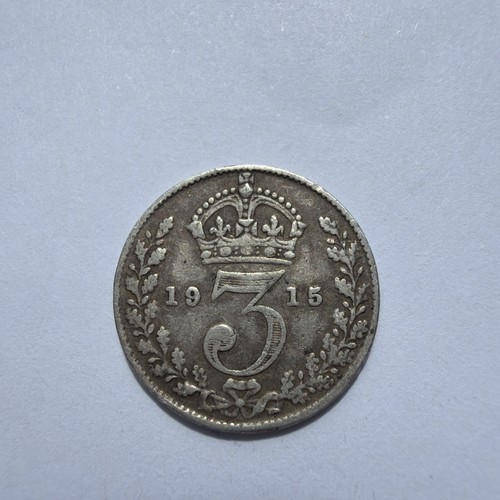 1915 silver threepence coin