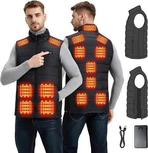 Heated gilet includes 8000mah - gilet,