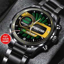 Personalized Ayrton Senna Black Stainless Steel Watch