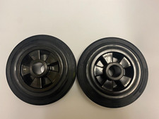 2pcs – 160mm solid rubber wheel, 25.4mm bore (1 inch) – 205kg load 
