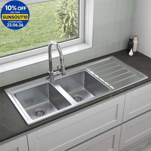 Stainless steel double bowl - 2,