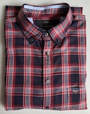 Fynch-Hatton Premium Shirt Men's Size 2XL P2P 27" Red Check Plaid L Sleeve 