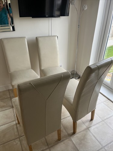 Leather dinning room chairs - leather,