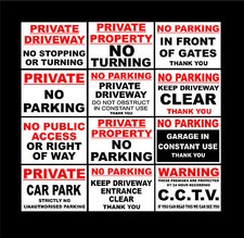 NO PARKING DRIVEWAY GATES