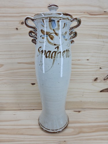 Studio pottery spaghetti jar - studio,