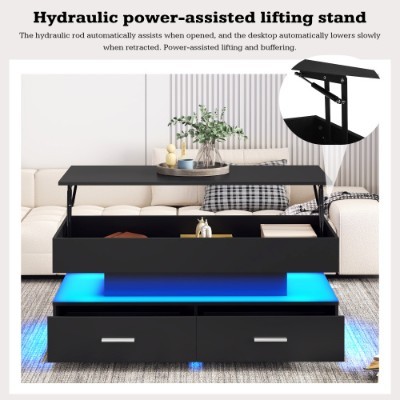 Hydraulic lift top coffee - lift,