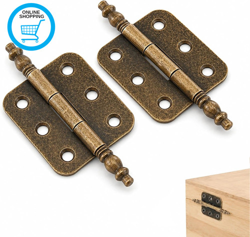 Pack antique brass hinges - pack,