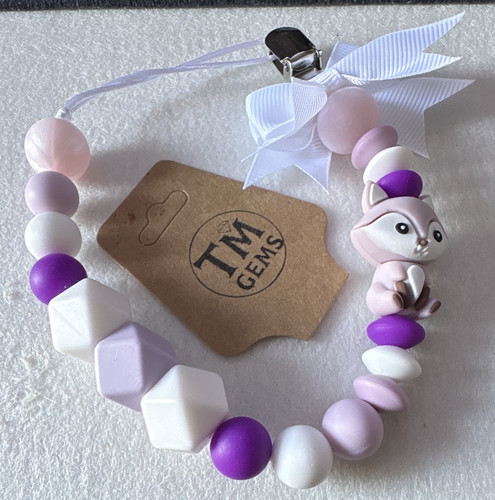 Beaded dummy clip with bow - dummy,