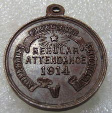 Gloucester Education Authority 1914 School Regular Attendance Medal