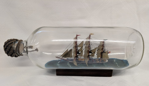 Vintage ship bottle model - in,