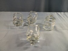 Lot of 4 Clear Glass Tulip
