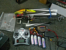 Align Trex 450l Helicopter, 4 batts, charger, dx6i, spare blades, Case.