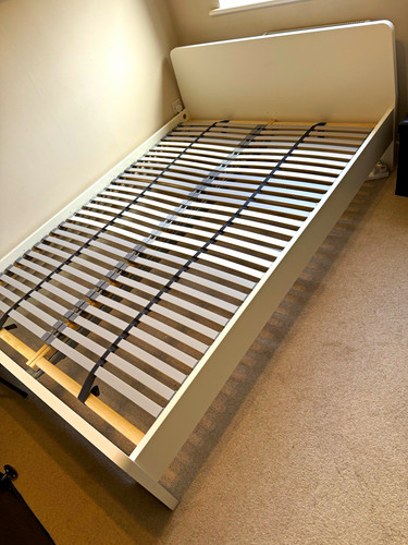 White double bed - white,