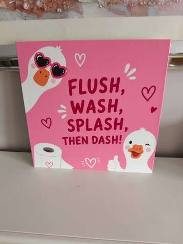 Funny duck bathroom canvas - duck,
