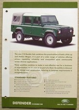 LAND ROVER DEFENDER 110 DOUBLE CAB 4x4 Sales Brochure c2000 #LRML 1551
