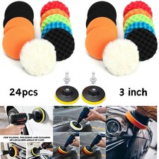 24 Car Polisher Gross Polishing Pads for Drill Sponge Buffer Waxing Buffing Kit