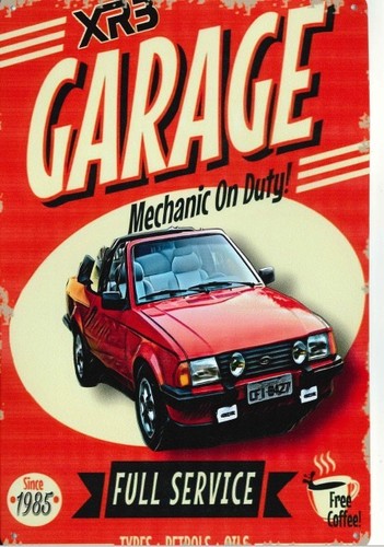 Ford escort xr3 red metal - red, sign