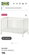 Ikea gulliver wood cot - cot, bed