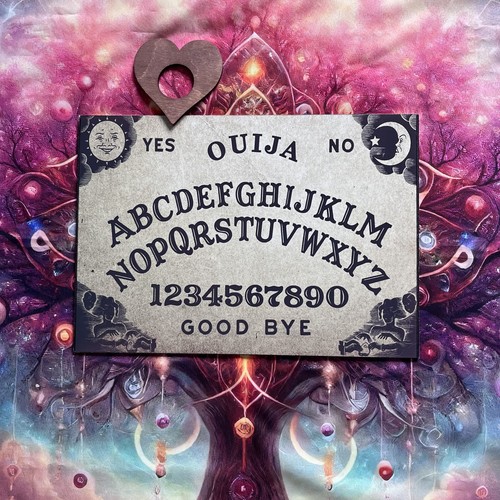Wooden ouija board brown - ouija,