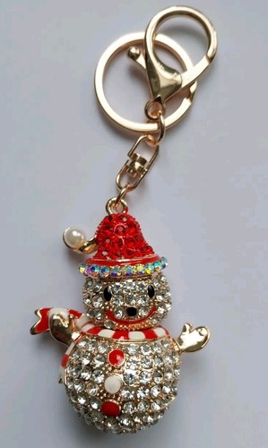 Red hat snowman - hat, rhinestone