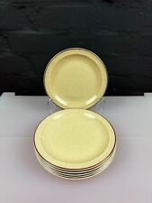 6 Poole Pottery Broadstone Yellow Tea Side Plates 18 cm Wide Last Set Available