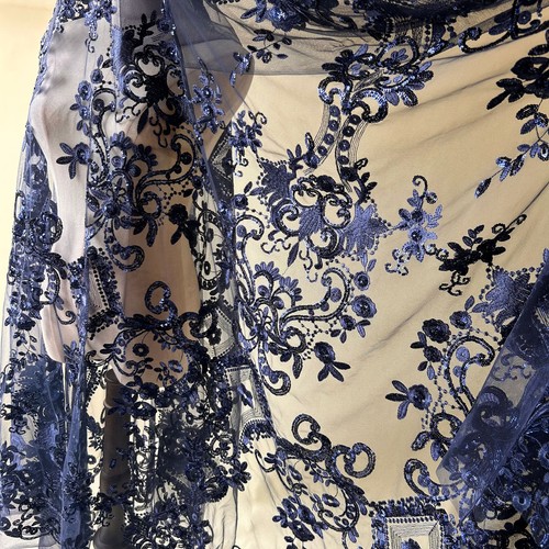 Sequined lace fabric - lace,