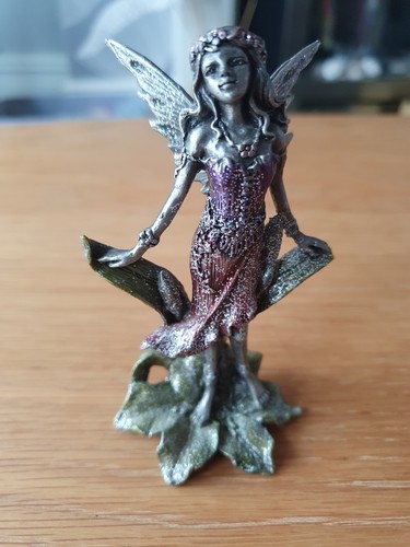Pewter fairy with - pewter, purple