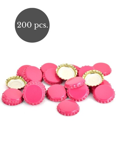 200 crown caps raspberry - caps,