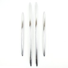 Vespa Super, Sprint, Rally, SS180 Side Panel & Front Mud Trim - Polished Alloy