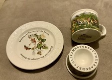 Portmeirion **The Enchanted Garden**Child’s Cup, Plate and Egg Cup Set.
