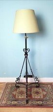 Victorian Arts and Crafts Wrought Iron Rise & Fall Lamp Stand - Can Deliver