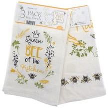 3pk Queen Bees & Flowers Towel