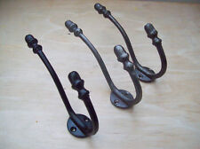 OLD VICTORIAN CAST IRON HAT AND COAT HOOKS in 3 finish